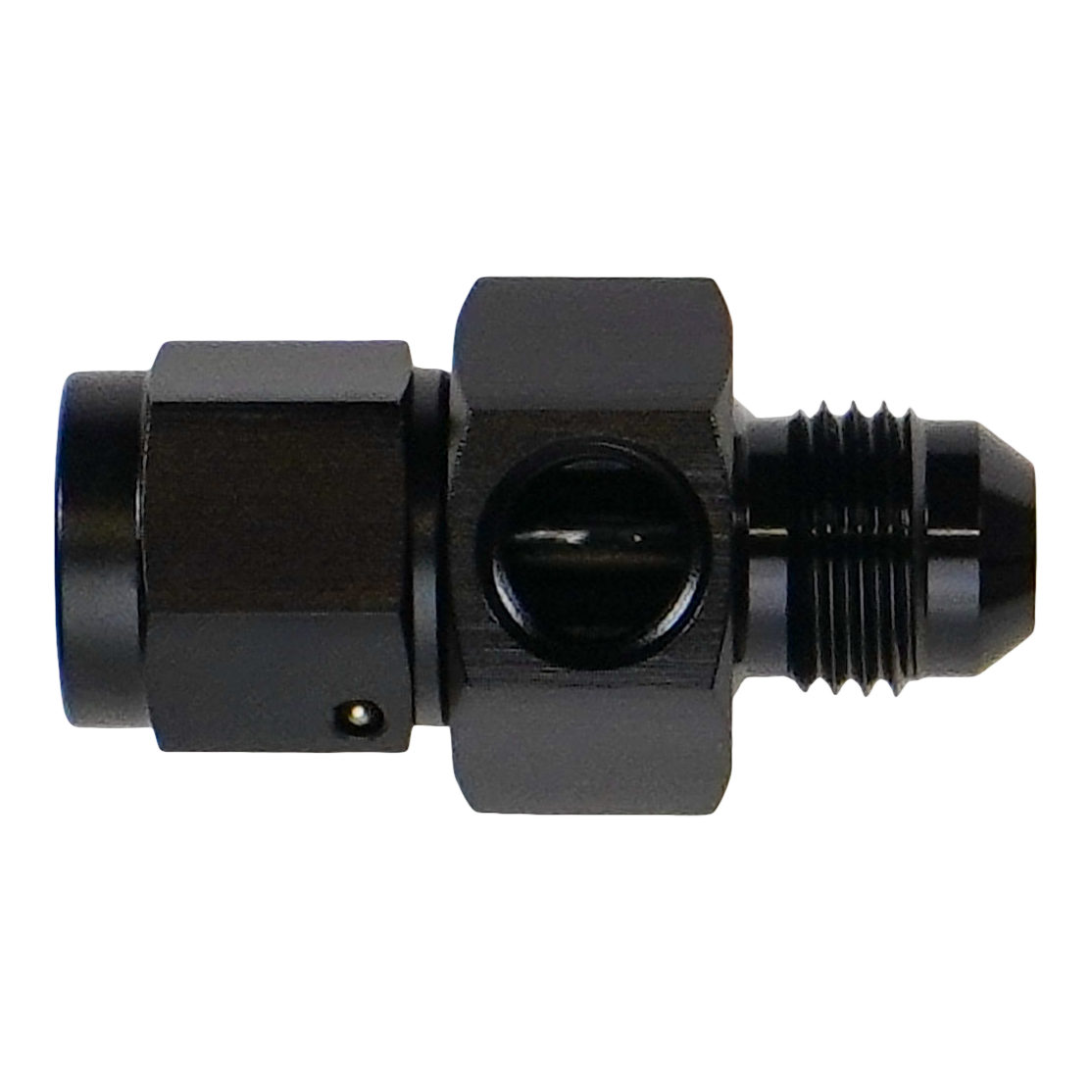 6AN Male Flare to Female Flare Swivel with 1/8th npt