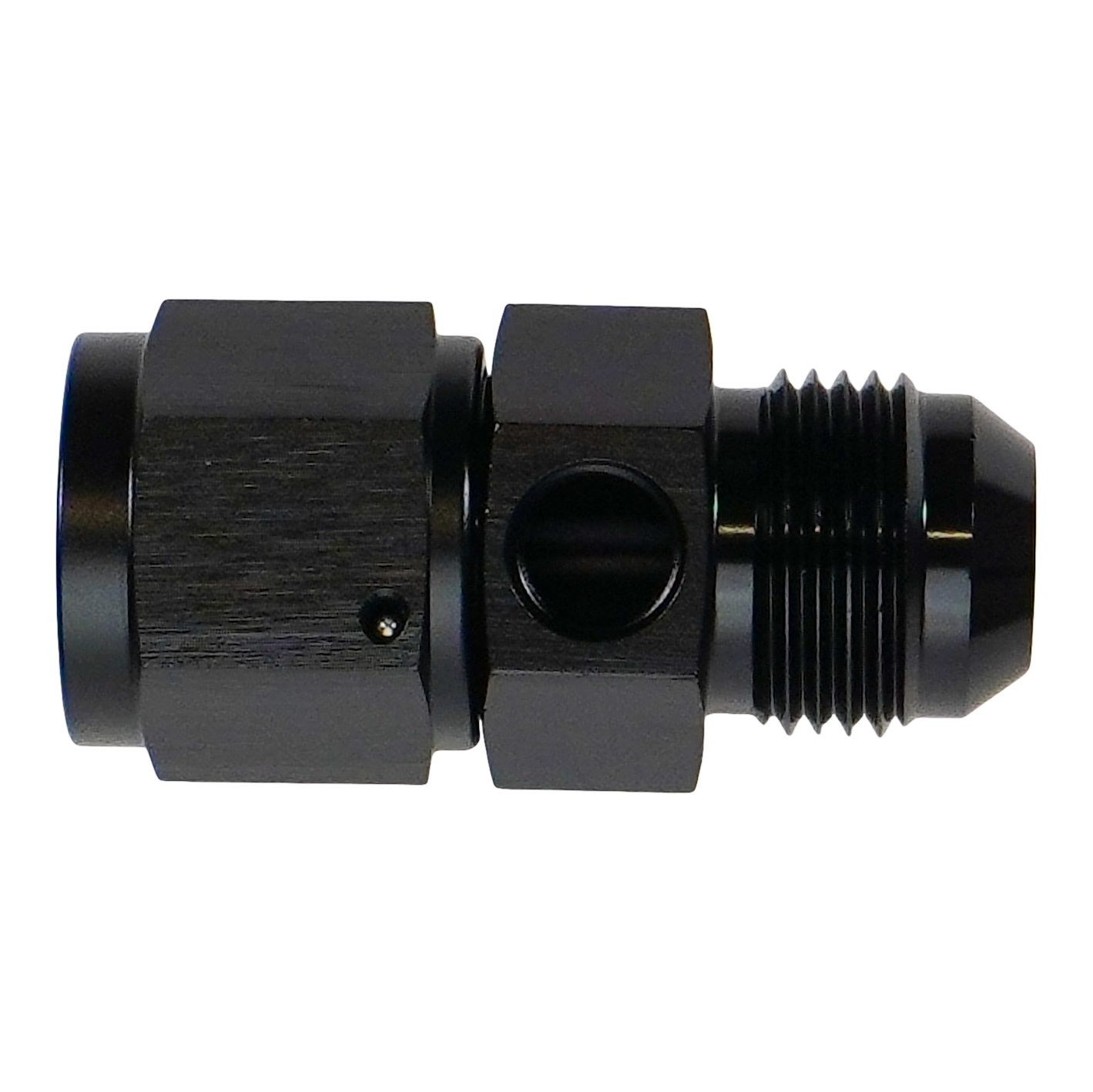 10AN Male Flare to Female Flare Swivel with 1/8th npt