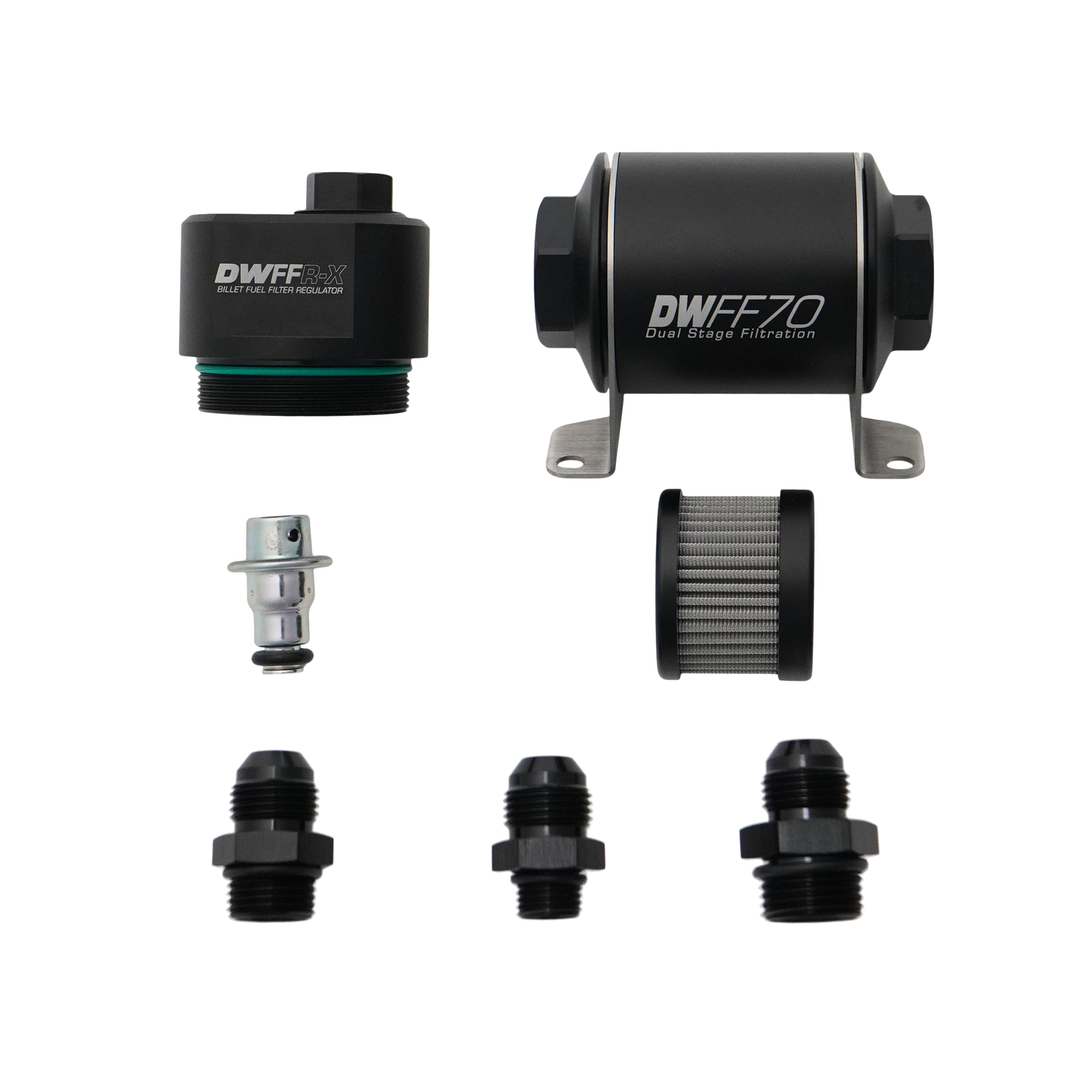 70mm Billet Fuel Filter Regulator 10 Micron with 8AN Fittings