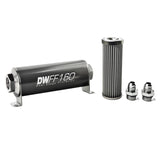 -8AN, 40 micron, 160mm In-line fuel filter kit
