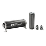-6AN, 100 micron, 160mm In-line fuel filter kit