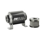 -10AN Female, 100 micron, 70mm In-line fuel filter kit