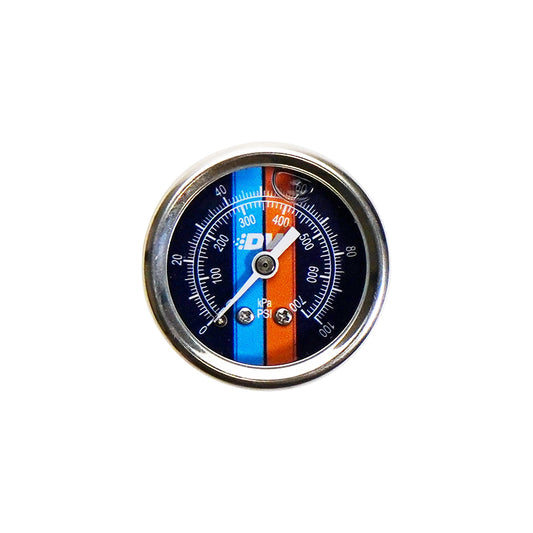 Fuel Pressure Gauge - Liquid Filled Blue Face with DW Logo