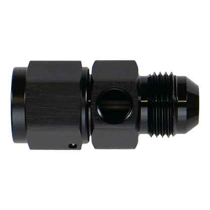 8AN Male Flare to Female Flare Swivel with 1/8th npt