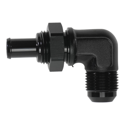 10AN to 1/2" Barb 90-Degree Bulkhead