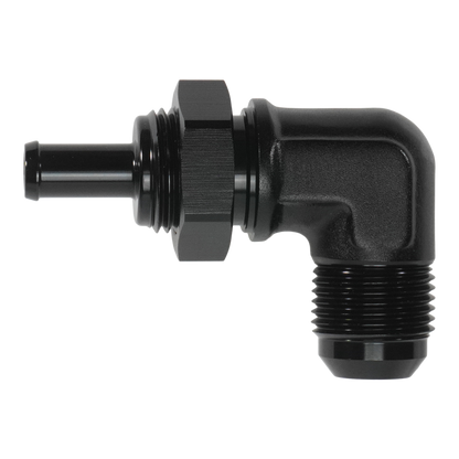 10AN to 3/8" Barb 90-Degree Bulkhead