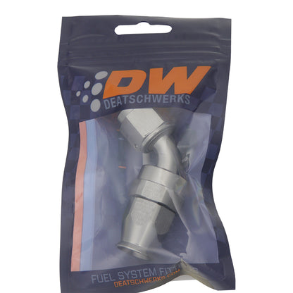 60-Deg. 8AN Swivel PTFE Hose End