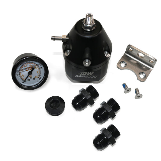 DWR2000 AFPR + pressure gauge + 10AN & 8AN Fittings/ anodized black