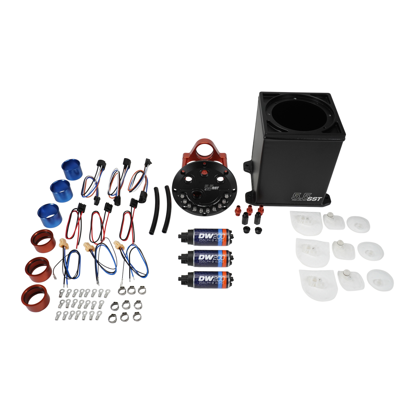 5.5L Staged Surge Tank with 3 DW200 Fuel Pumps