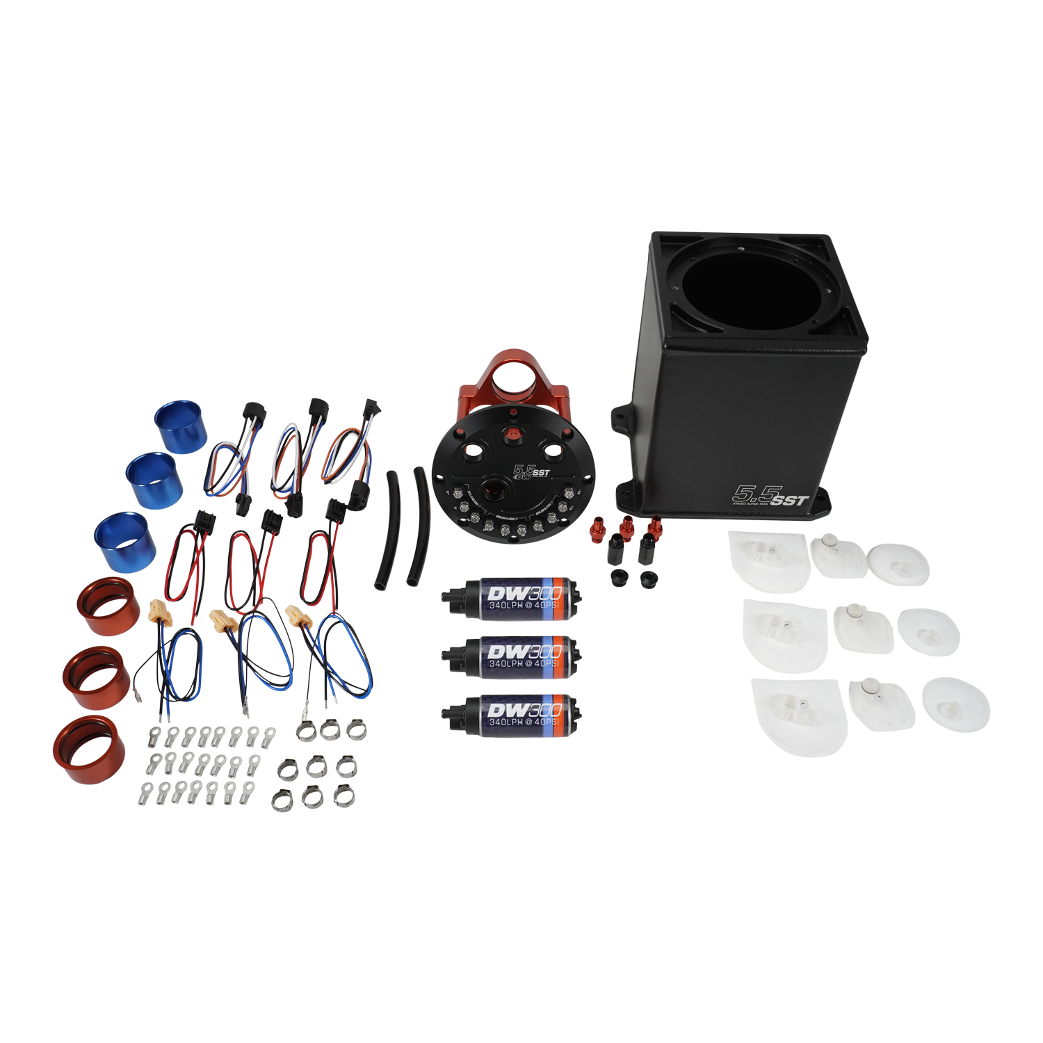5.5 Staged Surge Tank with 3 DW300 Fuel Pumps – DeatschWerks