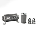 -10AN, 100 micron, 110mm In-line fuel filter kit