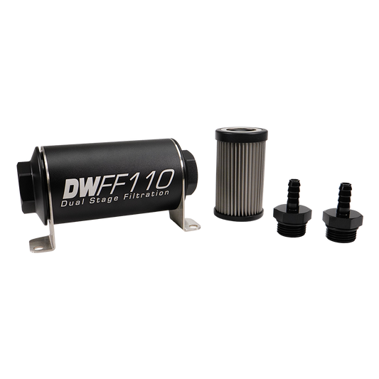 5/16 in, 100 micron, 110mm In-line fuel filter kit