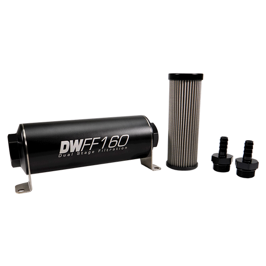 3/8 in, 10 micron, 160mm In-line fuel filter kit
