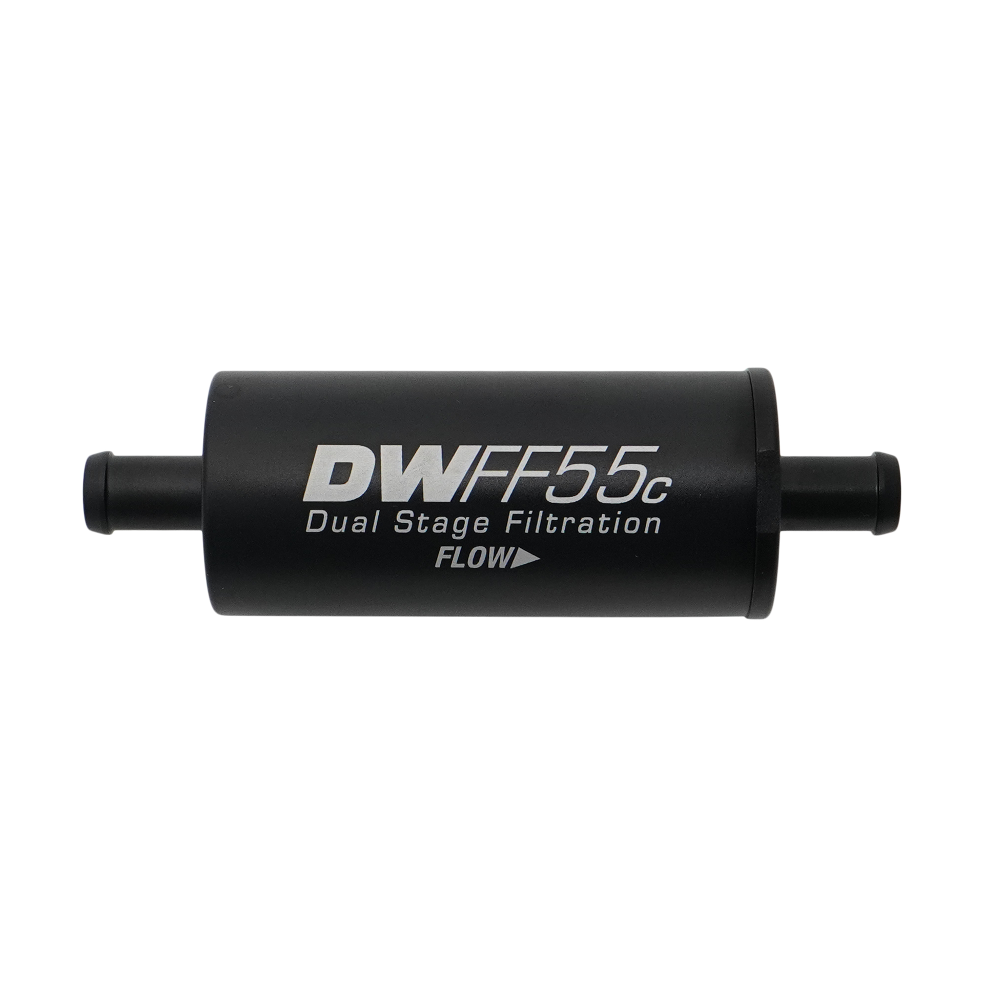 3/8 in Barb, 10 micron, 55mm In-line fuel filter kit – DeatschWerks
