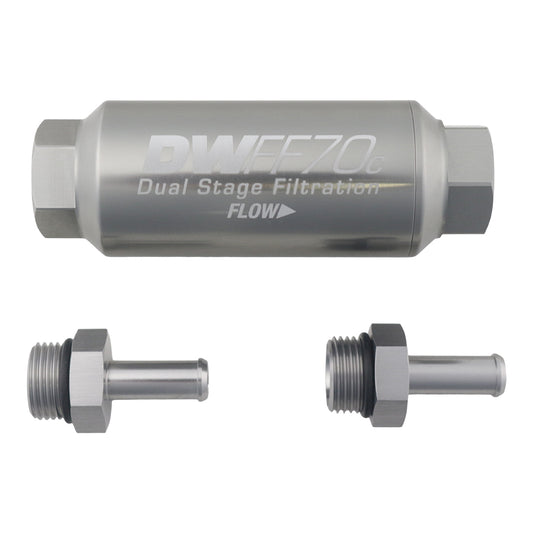 3/8 in/ 10 micron/ 70mm compact in-line fuel filter kit