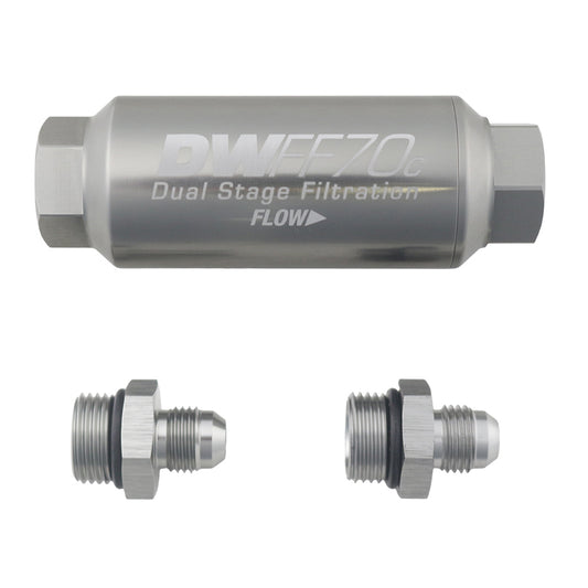 '-6AN/ 10 micron/ 70mm compact in-line fuel filter kit