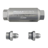 -6AN, 10 micron, 70mm compact in-line fuel filter kit