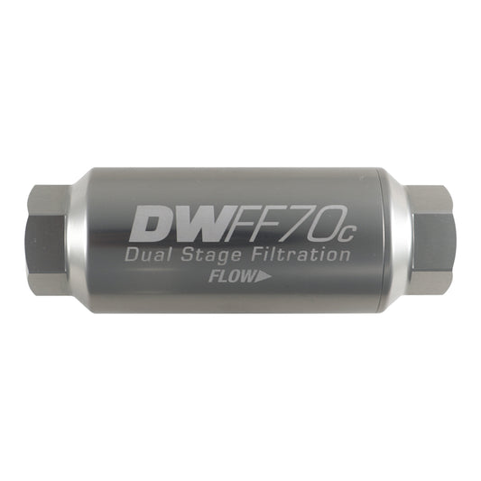 10AN Female/ 10 micron/ 70mm Compact in-line fuel filter kit