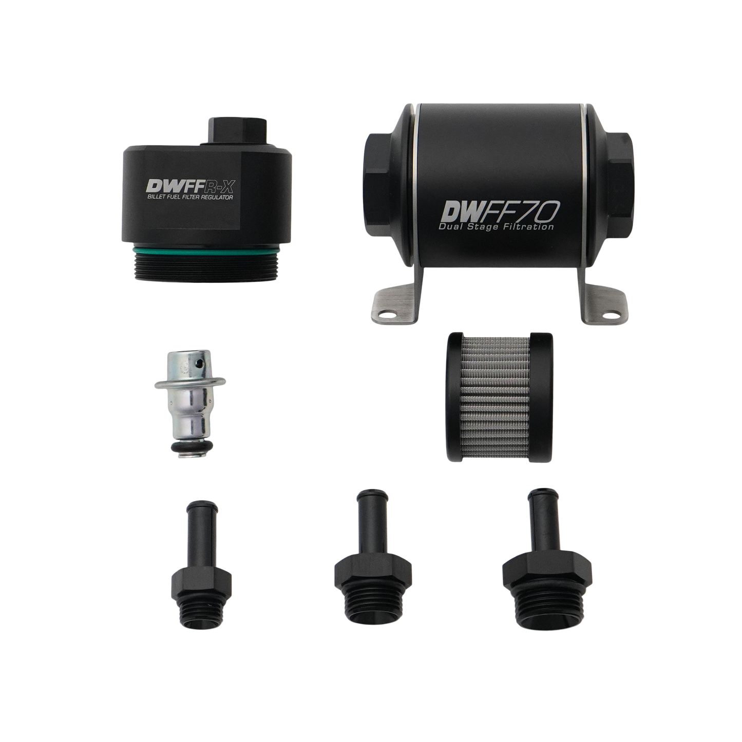 70mm Billet Fuel Filter Regulator 10 Micron with 3/8in Fittings