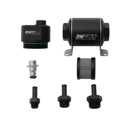 70mm Billet Fuel Filter Regulator 10 Micron with 3/8in Fittings