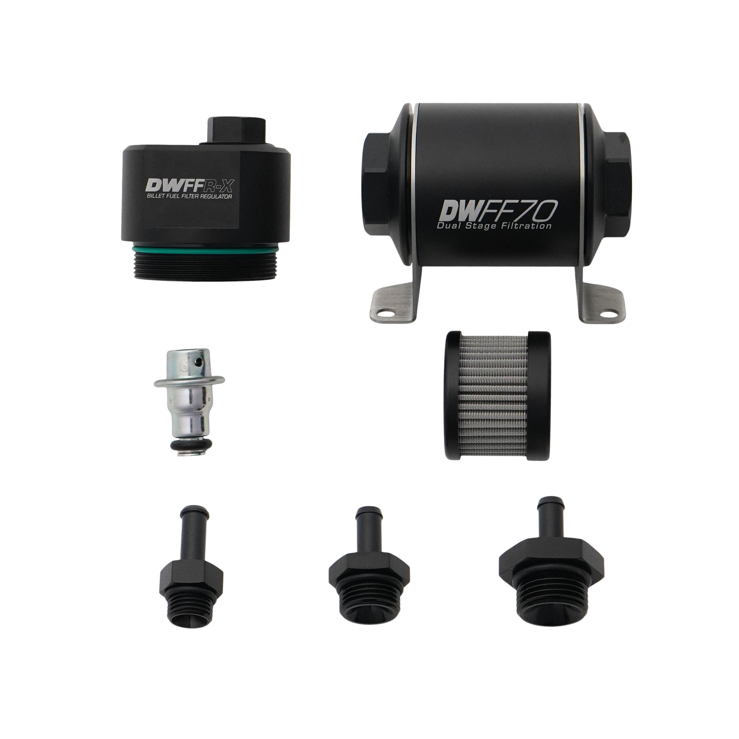 70mm Billet Fuel Filter Regulator 10 Micron with 5/16in Fittings