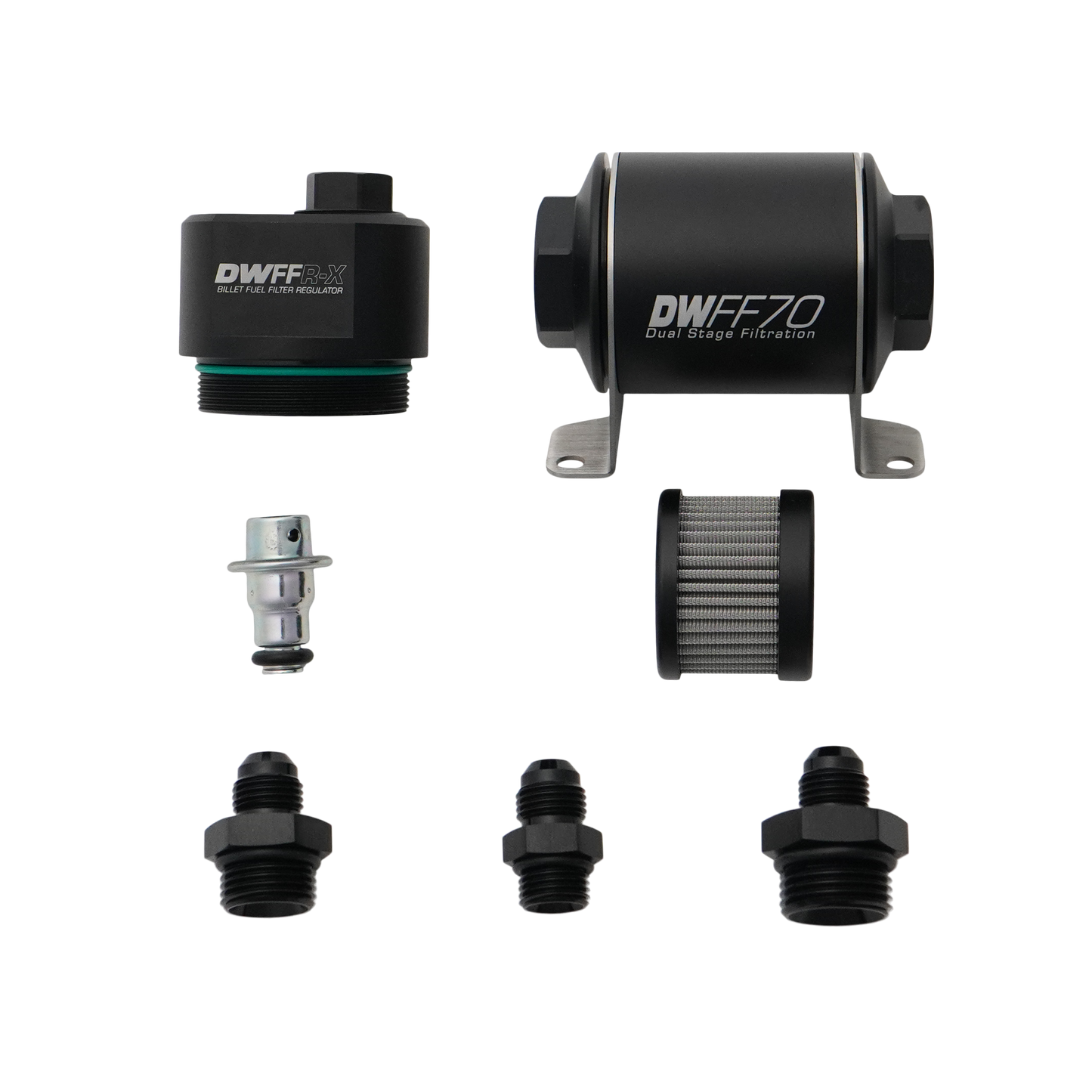 70mm Billet Fuel Filter Regulator 10 Micron with 6AN Fittings