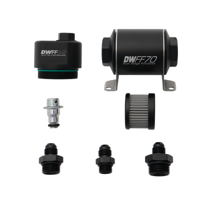 70mm Billet Fuel Filter Regulator 10 Micron with 6AN Fittings