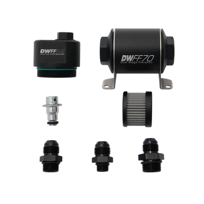 70mm Billet Fuel Filter Regulator 10 Micron with 8AN Fittings