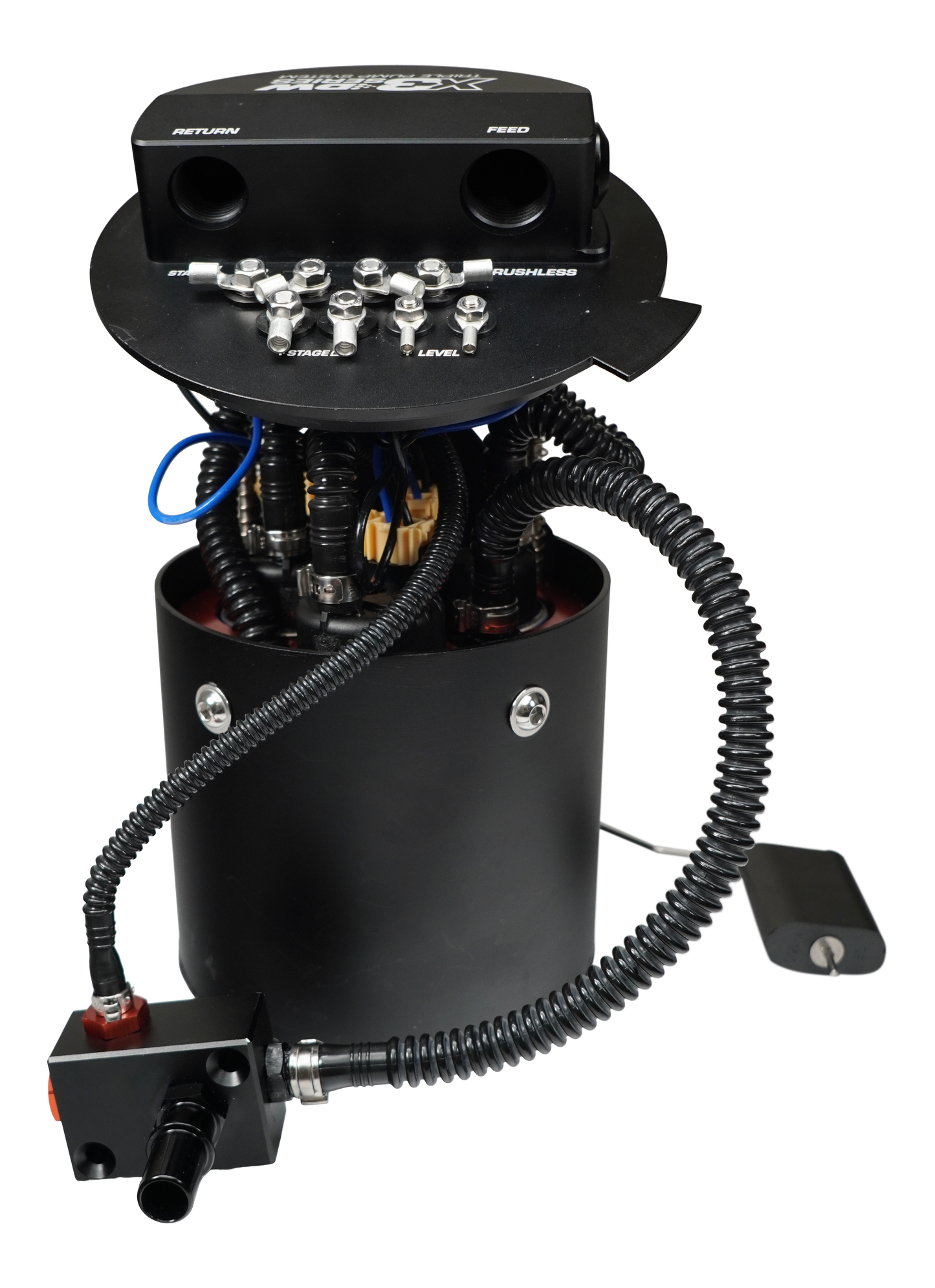 X3 Fuel Pump Module w/DW400 Fuel pumps and PTFE return kit for X3 Fuel Pump Module w/DW400 Fuel pumps and PTFE return kit for
