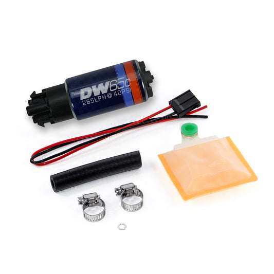 265lph compact fuel pump with clips w/ 9-1000 install kit