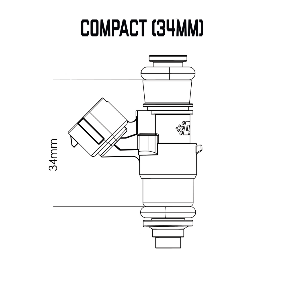 Single Universal Compact Injector (34mm) – DeatschWerks