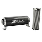 -10AN Female, 100 micron, 160mm In-line fuel filter kit