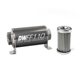 10AN Female, 5 micron, 110mm In-line fuel filter kit