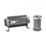 -10AN Female, 5 micron, 110mm In-line fuel filter kit