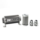 10AN, 10 micron, 110mm In-line fuel filter kit