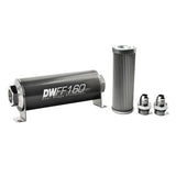 -8AN, 10 micron, 160mm In-line fuel filter kit