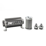 -6AN, 10 micron, 110mm In-line fuel filter kit
